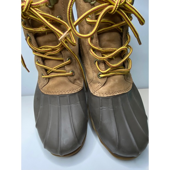 Sperry Top-Sider Mens Ankle Duck Boots Brown Leather Lined Weather Boots - Picture 3 of 10